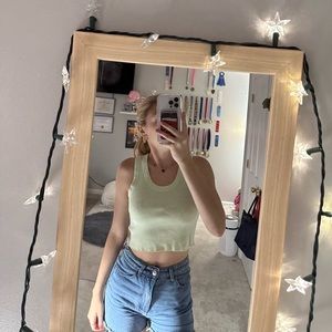 Brandy Melville light green crop top